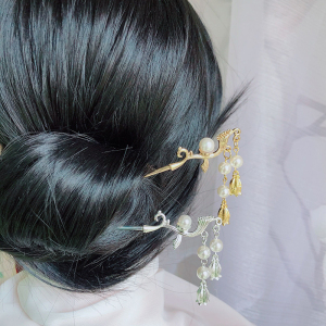 原创发簪子发钗古装汉服日常简约长流苏现代古风盘发丸子头发饰女