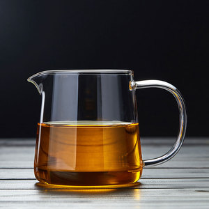 玻璃公道杯高档单个茶漏加厚耐热茶滤网功夫茶具过滤泡茶海分茶器