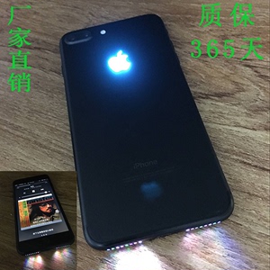 苹果6s发光logo灯iphone7plus手机喇叭灯触控苹果七彩logo呼吸灯6