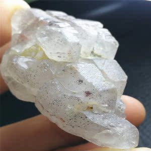 天然双尖双生 紫水晶鳄鱼皮骨干原石 表面带一层云母片 造型独特