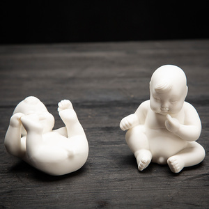 陶瓷情侣求子送子童子童女早生贵子陶瓷娃娃婚庆家居摆件甩卖