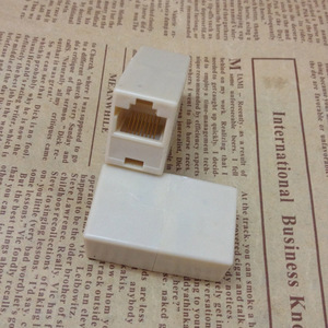 RJ45网络接续器 8P8C网络直通 双通对接头 网线延长连接器