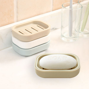 肥皂盒家用卫生间浴室双层沥水香皂盒创意塑料洗手台免打孔托皂架