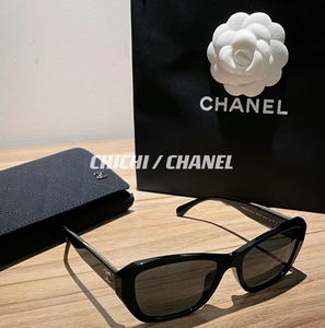 chi | Chanel/香奈儿 新款 女士链条双c方框型太阳镜墨镜ch5516