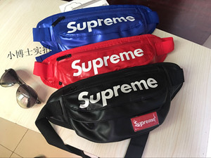 香港购supreme男胸包斜挎包骑行运动腰包单肩包男女情侣潮牌背包