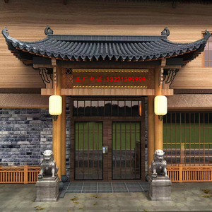 古建门头凉亭长廊