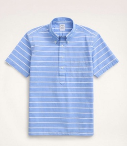 美国代购brooks brothers布克兄弟男士短袖衬衫条纹款regent fit