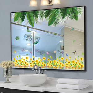 创意镜子贴纸镜面装饰贴画卫生间玻璃软镜子自粘防水3d立体墙贴画