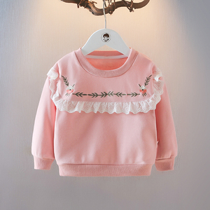1-2-3岁春季新款女童长袖t恤女宝宝婴儿休闲上衣儿童洋气春天衣服