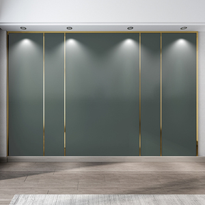 现代简约纯色金属条镶嵌硬包背景墙客厅电视背景墙卧室软包