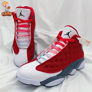 大蜀运动 air jordan 13 aj13灰白红 休闲运动篮球鞋 dj5982-600