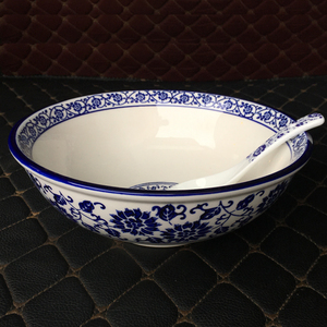 青花瓷面碗陶瓷重庆小面酸辣粉碗花甲粉碗米线碗粥碗小汤碗面条碗