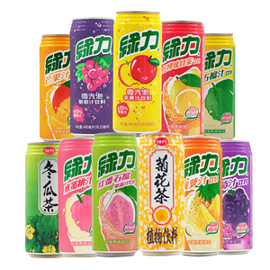 绿力芒果汁苹果汁蜜桃汁葡萄饮料混合11种口味24听国产饮料新日期