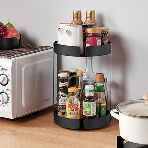 厨房用品旋转调料架置物架多功能多层调味调味品瓶罐收纳架子台面