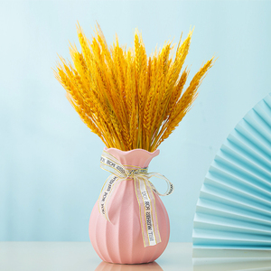 黄金麦穗干花大麦花束装饰客厅金色小麦送礼插花瓶仿真花摆件开业