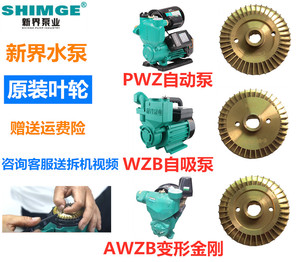 新界PW/AWZB/1WZB自吸泵配件铜叶轮双面125/250370/550/750/1.1Kw