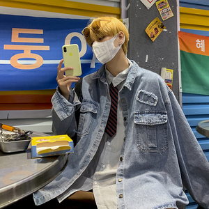 牛仔夹克男高街oversize工装外套港味复古春秋季美式街头情侣上衣