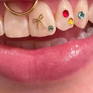 yu3 牙钻自己粘牙饰饰品套装diy工具牙贴钻牙齿装饰钻贴钻圆钻石