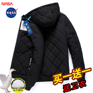 NASA男士棉衣冬季加绒保暖韩版潮流短款棉袄棉服加厚休闲外套男