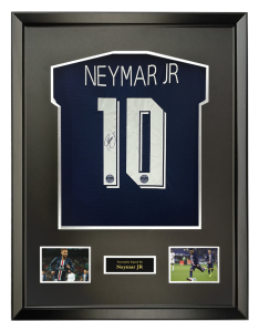 收藏 内马尔签名球衣(背签) 巴黎圣日耳曼足球服 含证书 带装裱