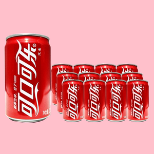 可口可乐mini碳酸饮料汽水 迷你罐可乐200ml*12罐 整箱装