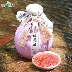 贵风特果酒 桃花酒桃花酿12度古风酒瓶女士低度甜酒水果糯米酒gft