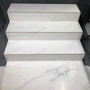 亮光一体式防滑耐磨全瓷通体大理石楼梯踏步瓷砖新款台阶砖定制