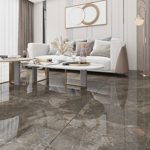 深咖暗黑色系通体大理石瓷砖地砖800x800意式轻奢餐厅客厅地板砖