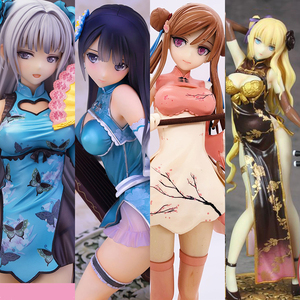 幻想金瓶梅金莲红黑色旗袍动漫周边二次元美少女手办机箱模型摆件