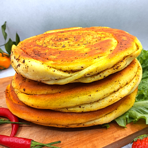 甘肃特产荏锅盔平凉地方特色小吃油大饼胡麻油烙饼450g散装包邮