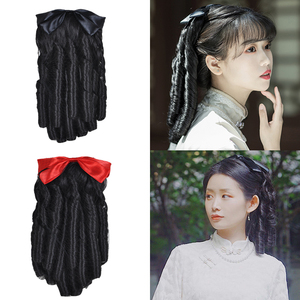 马尾假发女民国风复古假发宫廷卷发大老上海滩罗马卷旗袍公主卷