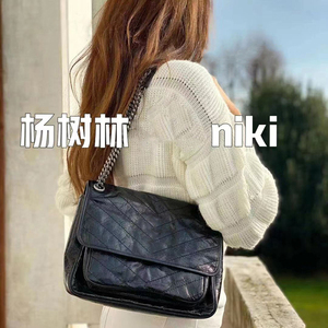 杨树林包包niki女包邮差包真皮链条包单肩手提斜挎包油蜡皮流浪包
