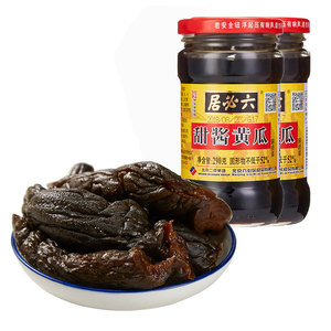 六必居甜酱黄瓜290gx2酱菜腌黄瓜小黄瓜条早餐配粥下饭香脆瓜咸菜