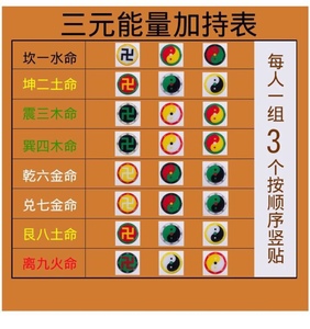80温州炎宇工艺品有限公司淘宝三元命3公分黄铜浮雕烤漆万字符卍