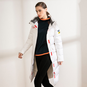 swix羽绒服男女长款2021年新款秋冬白鸭绒户外滑雪衣白色连帽外套