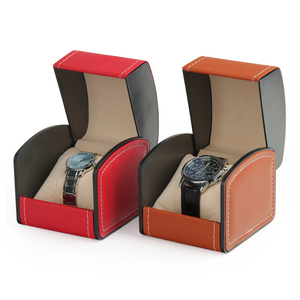 高档欧式PU皮质手表盒收纳盒腕表展示盒机械表手表包装盒logo定制