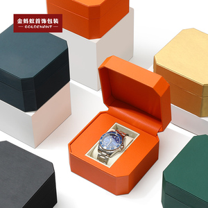 金蚂蚁八角手表盒子高档PU皮革多颜色选择手表包装盒礼盒定制LOGO