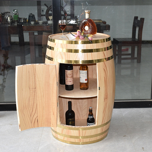 包邮开门红酒桶存酒柜实木葡萄酒橡木桶道具木桶酒庄装饰桶储物柜