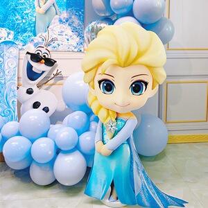 卡通冰雪女王卡通艾莎公主主题儿童百日周岁生日派对舞台背景kt板