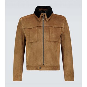 saint laurent/圣罗兰男士小牛皮绒面革夹克 220209my0663
