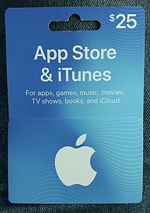 [自动发货] itunes gift card美国实物卡图 25美金刀元苹果 apple