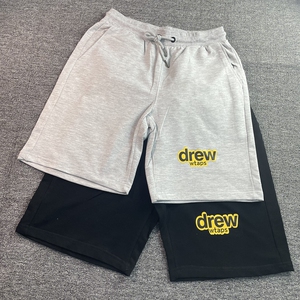 drew house笑脸字母夏季贾斯汀比伯同款短裤宽松休闲情侣五分裤潮