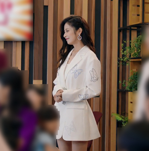 陪你一起长大林芸芸颖儿同款白色西装外套时尚百搭简约女私人定制
