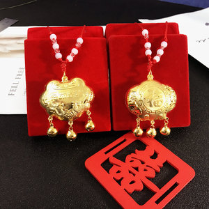 金锁项链女吊坠