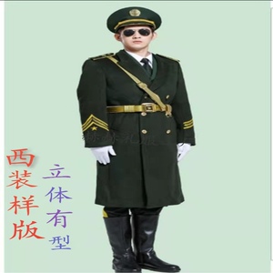 冬季新品升旗手仪仗队服装双面羊绒大衣防寒保暖迎宾长款毛呢礼服