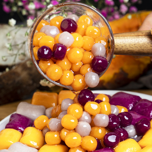 冰粉原料芋圆小芋圆彩色芋圆多彩芋圆红糖糍粑冰粉配料1000g