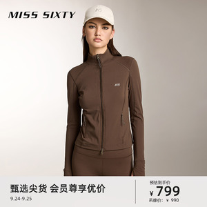 【运动系列】Miss Sixty2024秋季新款针织外套女长袖健身瑜伽服