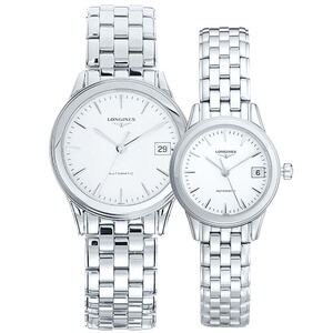 浪琴正品情侣表瑞士一对军旗系列机械情侣手表l4.774/274.4.12.