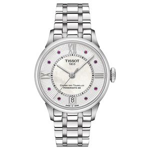 瑞士名表天梭tissot杜鲁尔系列镶钻机械女表t099.207.11.113.00