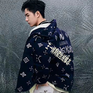 21秋冬新款衣唯素福神棉衣王一博同款丝绒夹棉外套